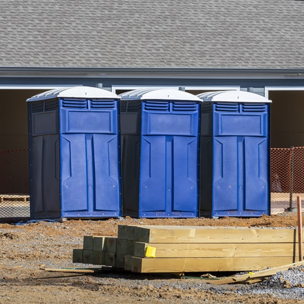 what is the expected delivery and pickup timeframe for the portable toilets in Cofield NC